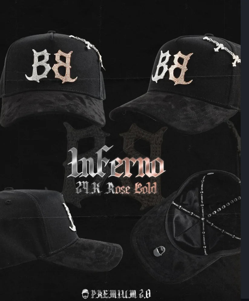 Gorra Barbas Hats "INFERNO" 24k Rose Gold (PREVENTA)